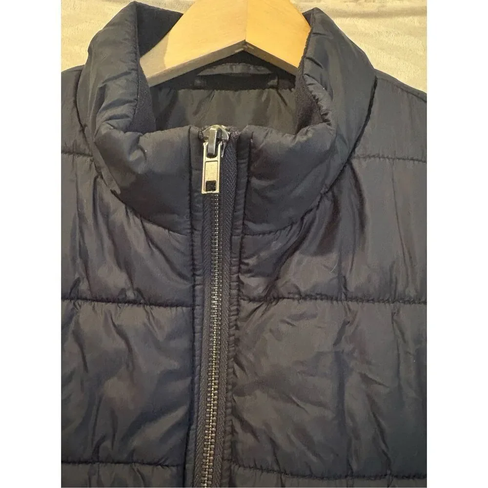 NEXT Signature Mens Black Puffer Vest Italian Fabric‎ Sleeveless Jacket